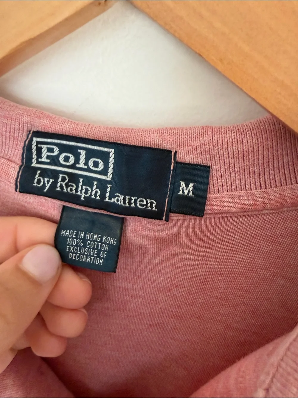 Vintage Polo Ralph Lauren Men’s M Pink Heather Short Sleeve Polo Shirt Pony logo